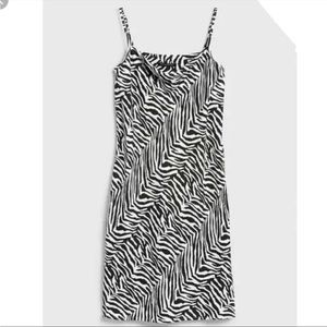 Banana Republic Zebra Slip Dress Size 8